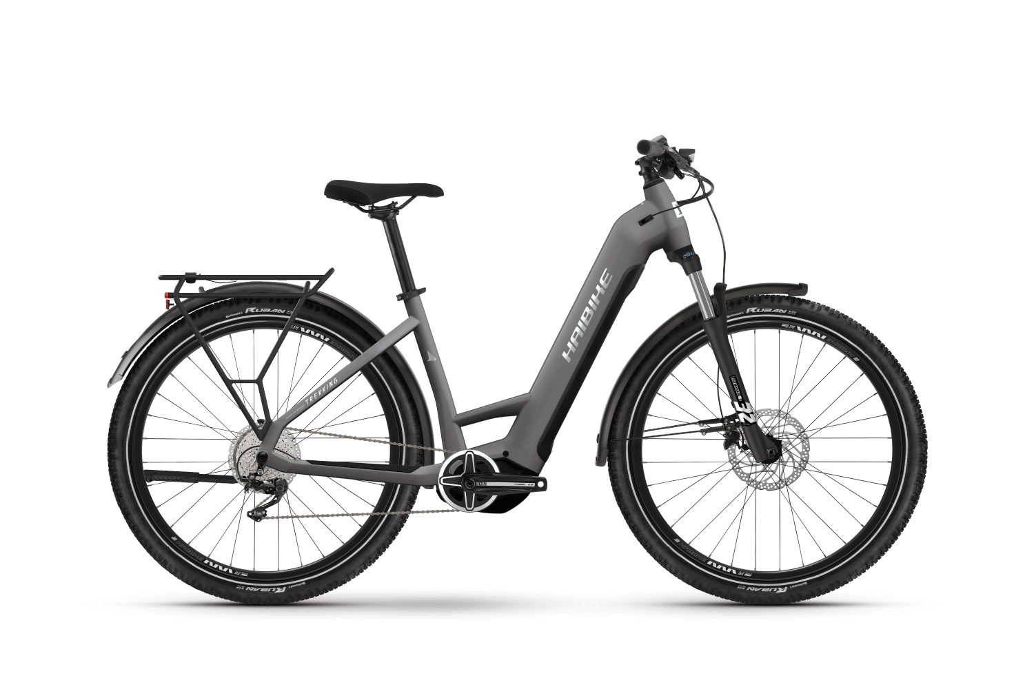 Haibike Trekking 4 Low 2023 - dark silver/pearl - matt - Seitenansicht