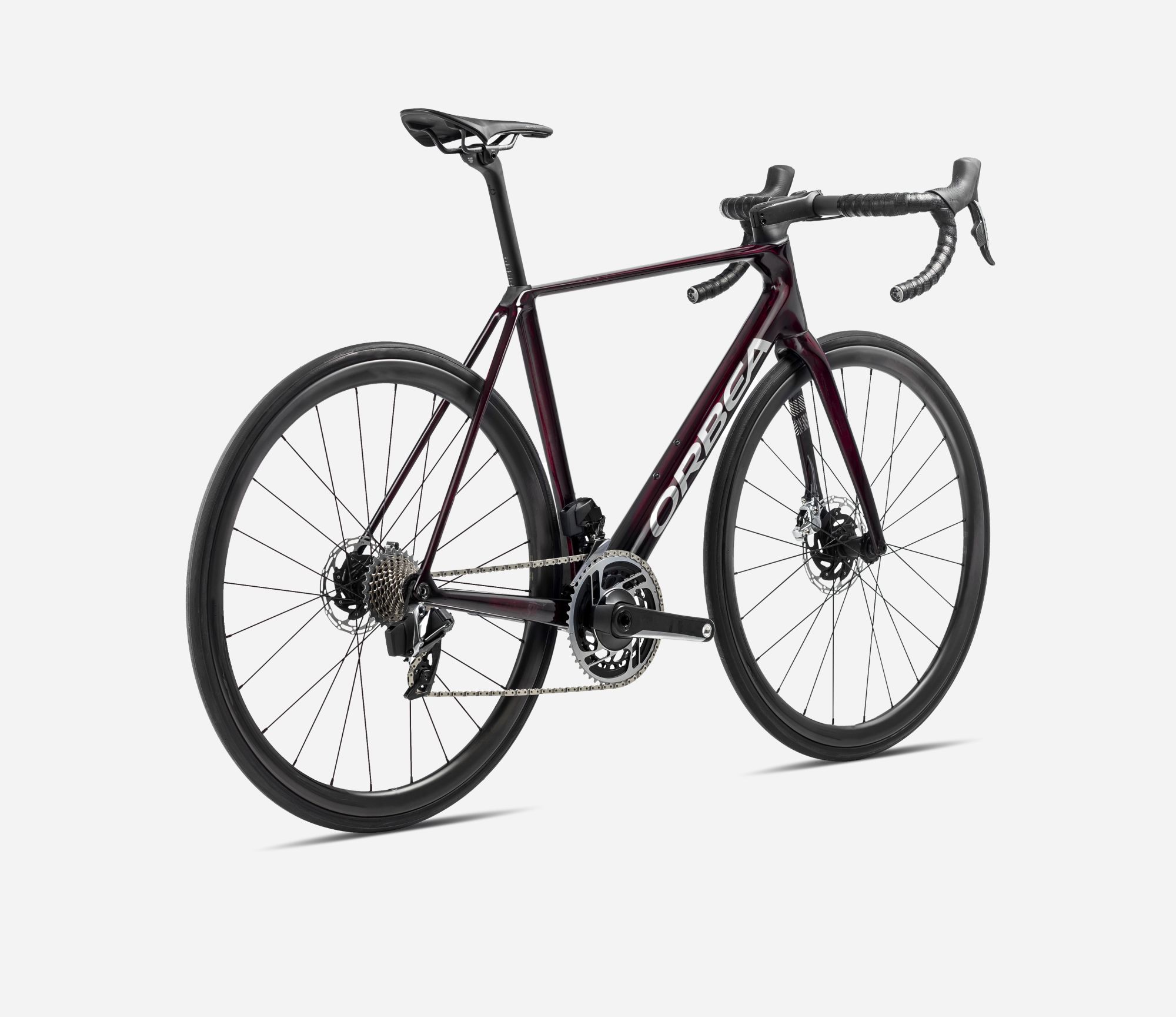 Orbea Orca M20iLTD  2024, Wine Red - Titanium (Gloss), Seitenansicht hinten