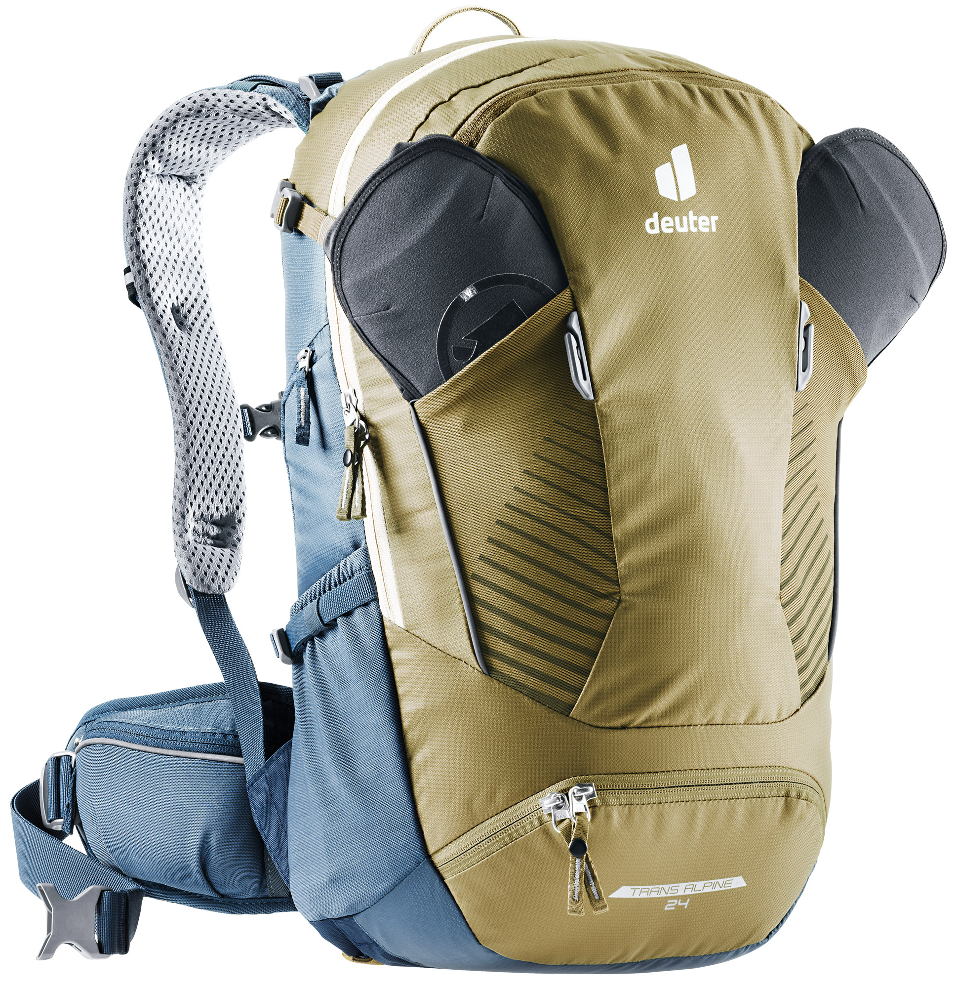 Deuter Trans Alpine 24 Rucksack in clay marine knieschützer