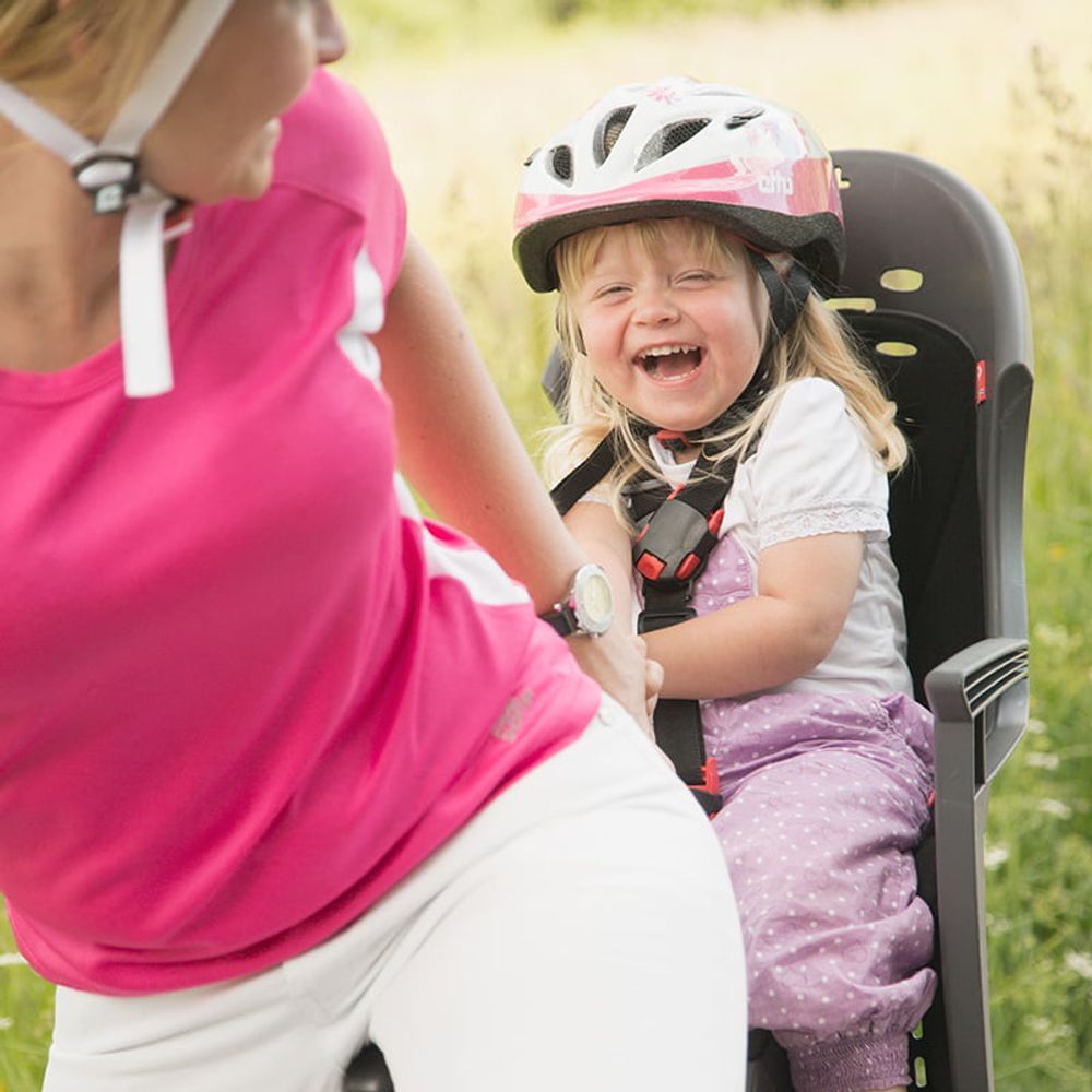 Hamax Smiley Fahrradkindersitz Rahmenmontage - grau/schwarz