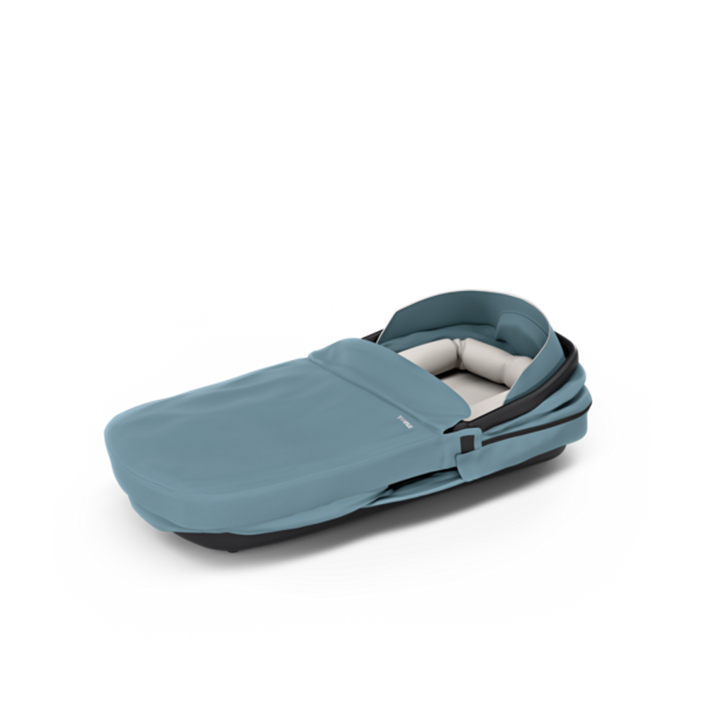 Thule Bassinet, Mid Blue, zusammengeklappt