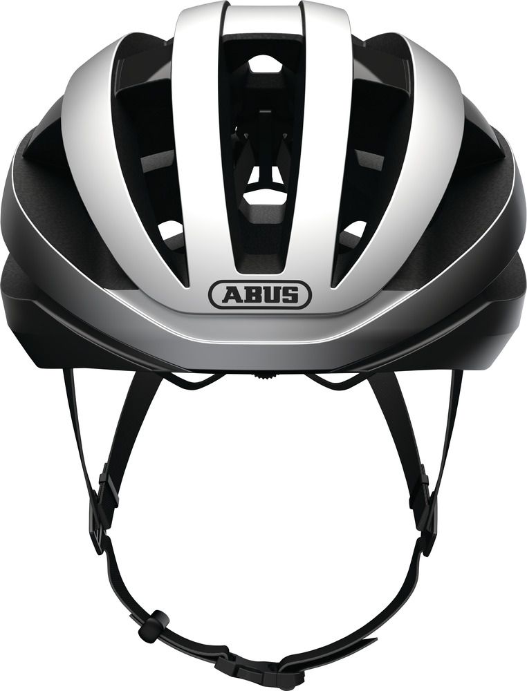 Abus VIANTOR Fahrradhelm/ gleam silver/ Frontansicht