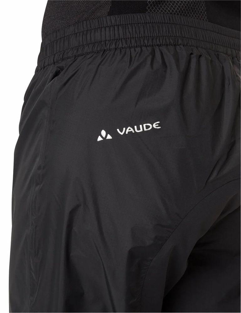 VAUDE Drop II Regenhose Herren - black, Detail