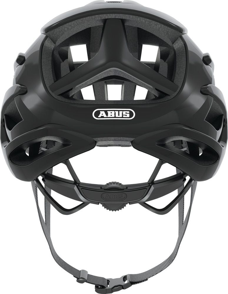 Abus AIRBREAKER Fahrradhelm, shiny black, Rückansicht