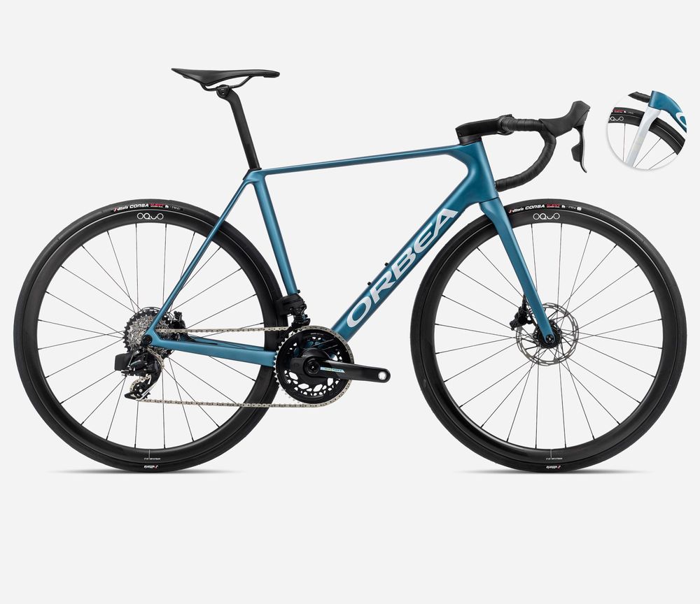 Orbea Orca M21eTeam PWR 2024, Slate Blue-Halo Silver (Matt), Seitenansicht rechts