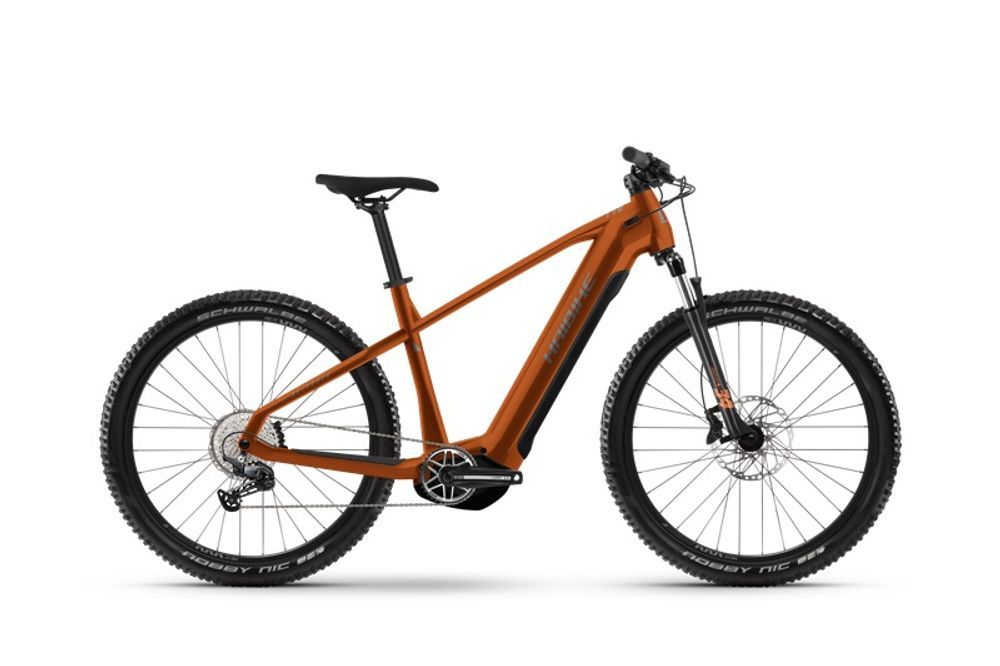 Haibike AllTrack 6 27.5 - 2. Wahl, papaya/titan - gloss - Seitenansicht