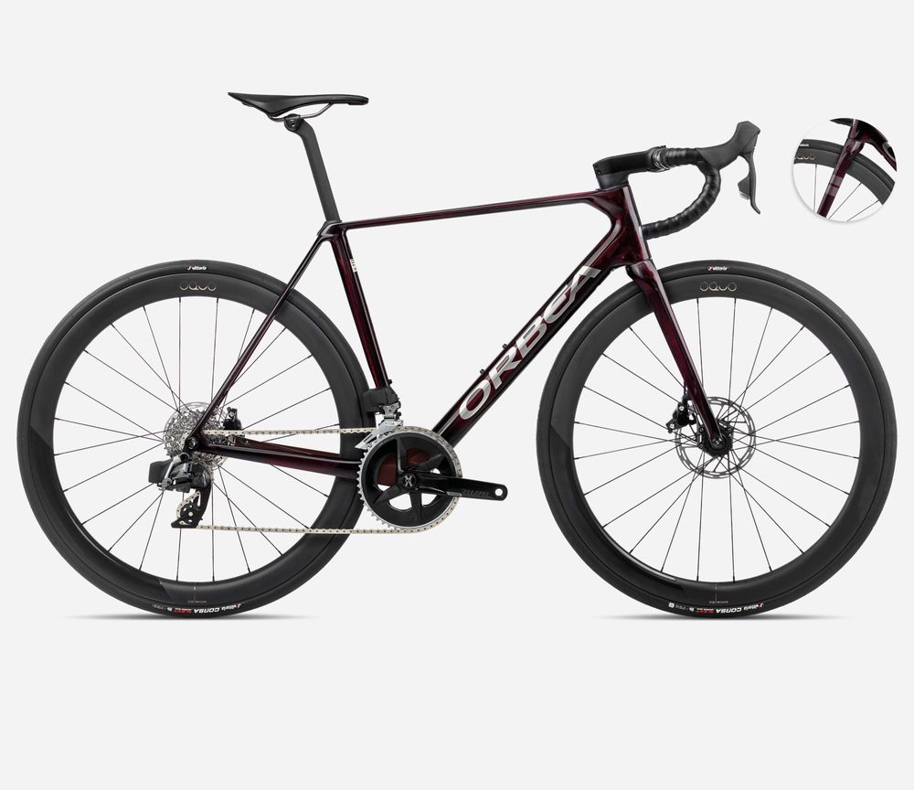 Orbea Orca M31eLTD PWR 2024, Wine Red - Titanium (Gloss), Seitenansicht rechts