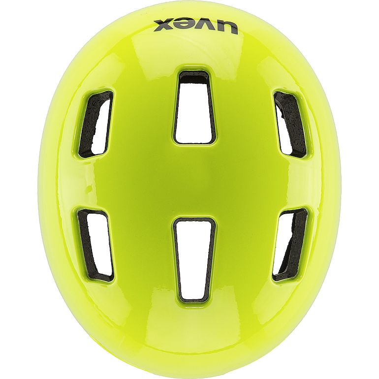 uvex hlmt 4 Kinderhelm, neon yellow, Draufansicht