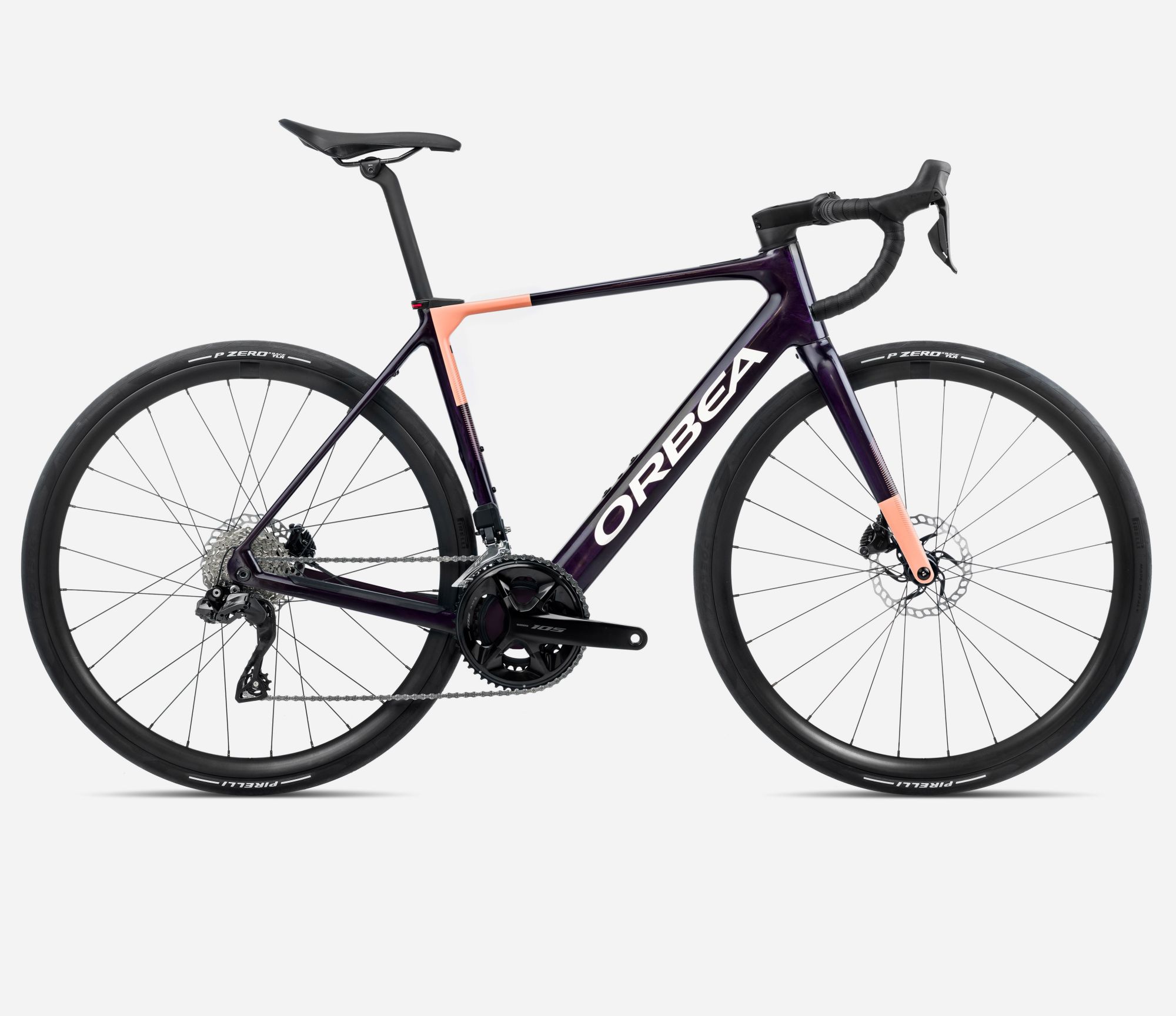 Orbea Gain M30i 2025, Fantasy Purple Carbon View (Gloss) - Orange Cloud (Matt),  Seitenansicht