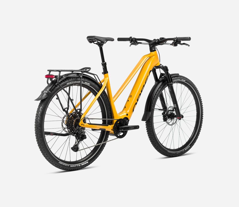 Orbea Kemen MID SUV 10 2024, Mango (Gloss) - Black (Matt), Rückansicht