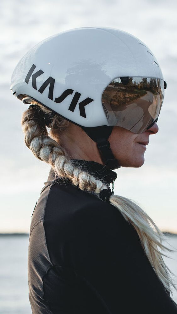 KASK Bambino Pro Helm - White - Seitenansicht getragen