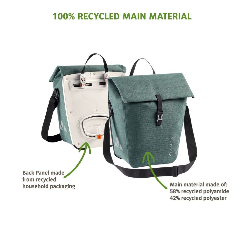 VAUDE ReCycle Pro Single, Fahrradtasche für das Hinterrad - ecru