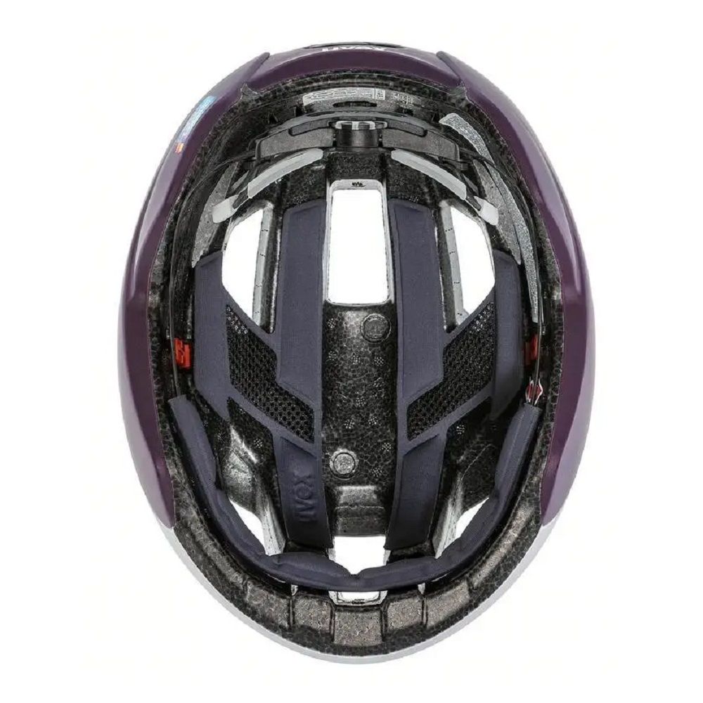 uvex rise cc Women´s Edition Fahrradhelm, silver - plum mat, Innenansicht