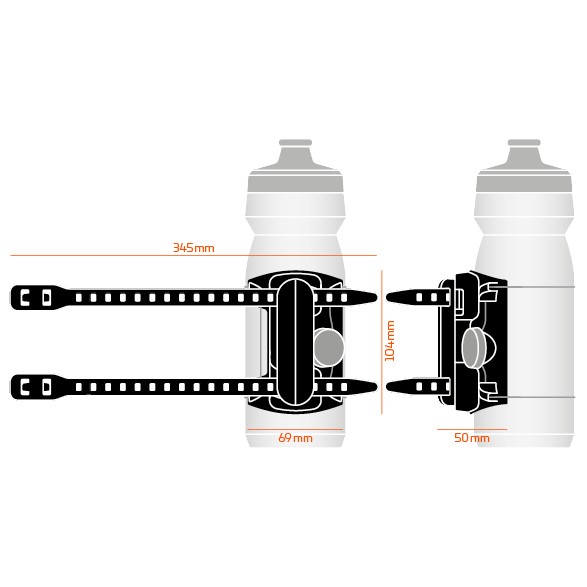 TWIST uni connector + uni base - Breite 69mm Länge 345mm Höhe 104mm Tiefe 50mm