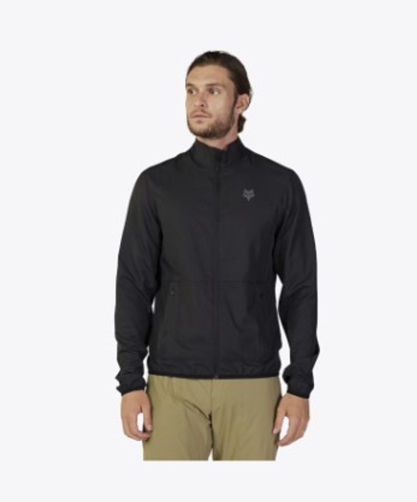 FOX Ranger Wind Jacket - Black - Frontansicht angezogen