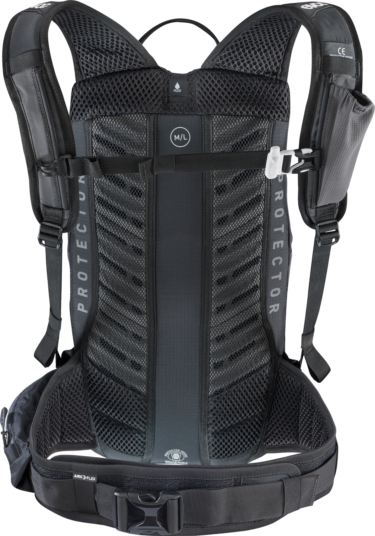 evoc Fr Lite Race 10L Protektorrucksack - Carbon Grey - Black