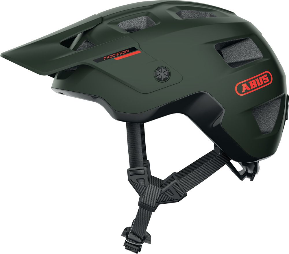 Abus MoDrop Fahrradhelm - 2. Wahl, Pine Green, Seitenansicht links