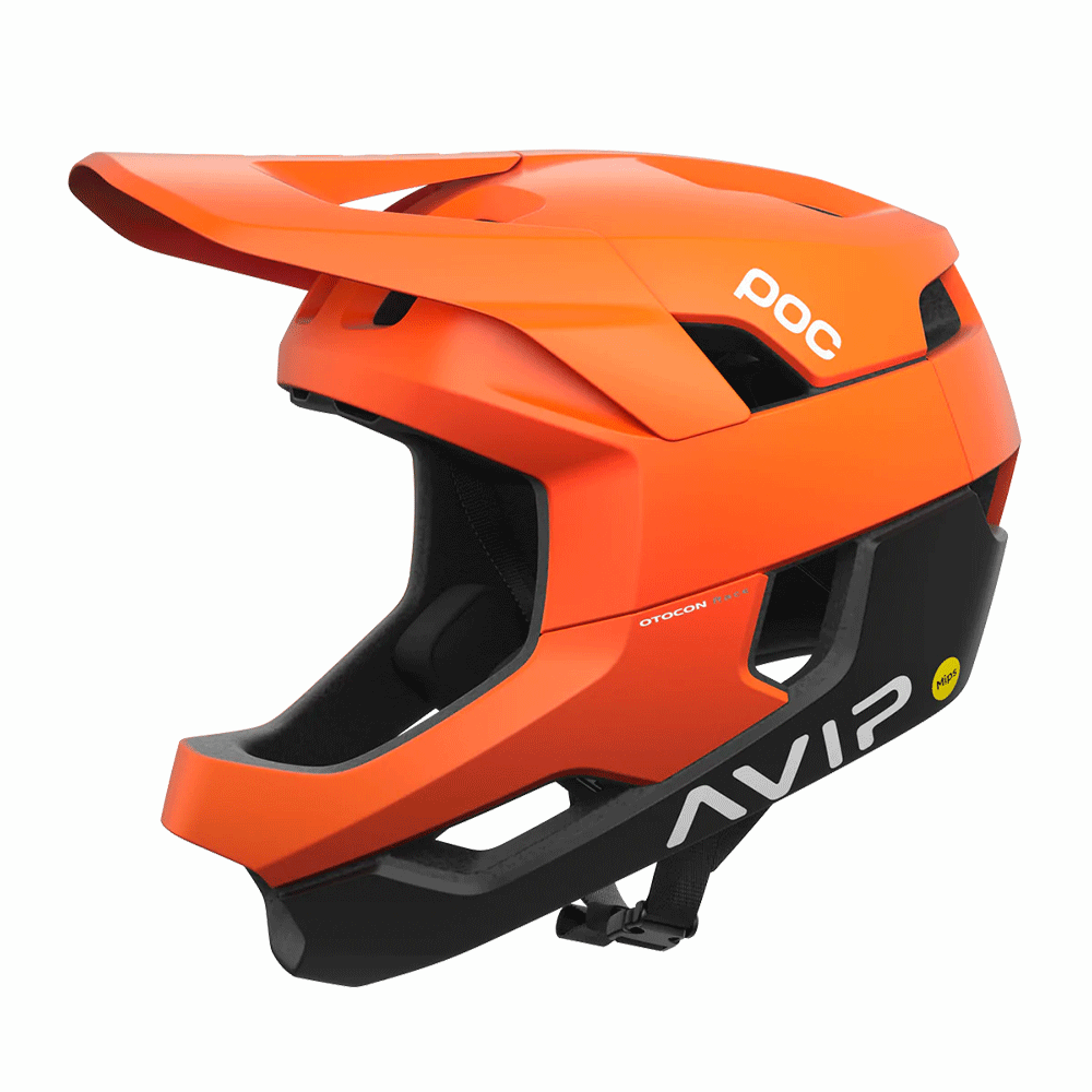 POC Otocon Race MIPS Helm - 2.Wahl, Fluorescent Orange AVIP/Uranium Black Matt