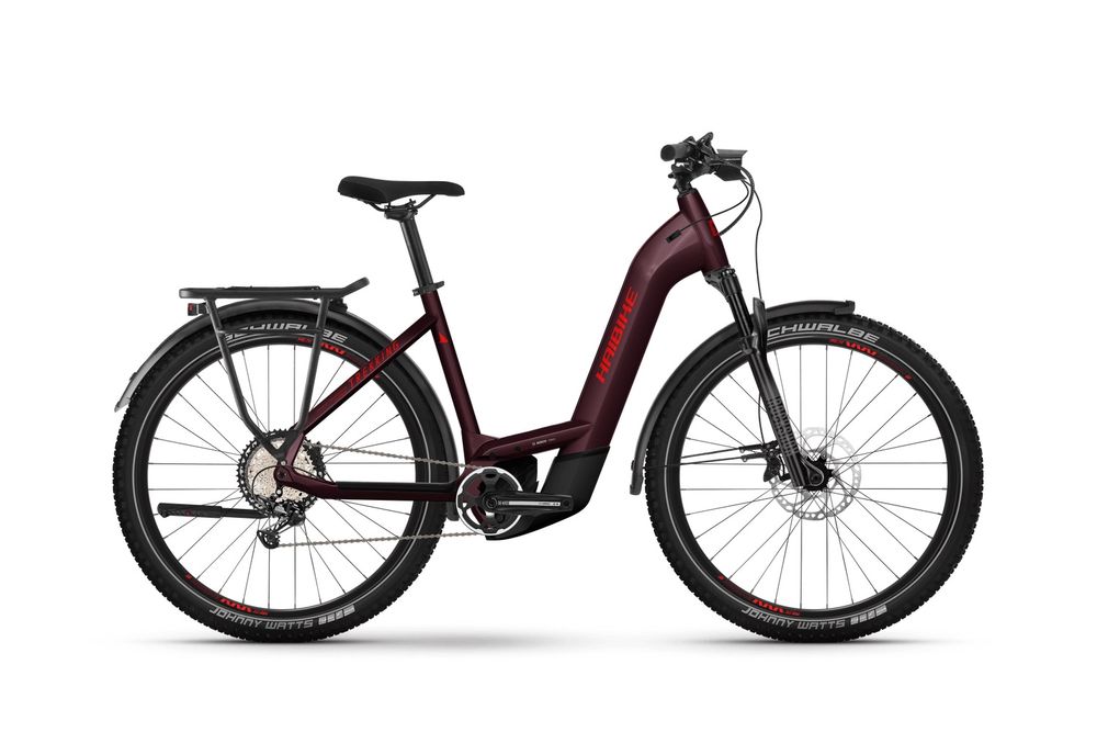 Haibike Trekking 11 Low 2023 - tuscan/neon red - gloss - Seitenansicht