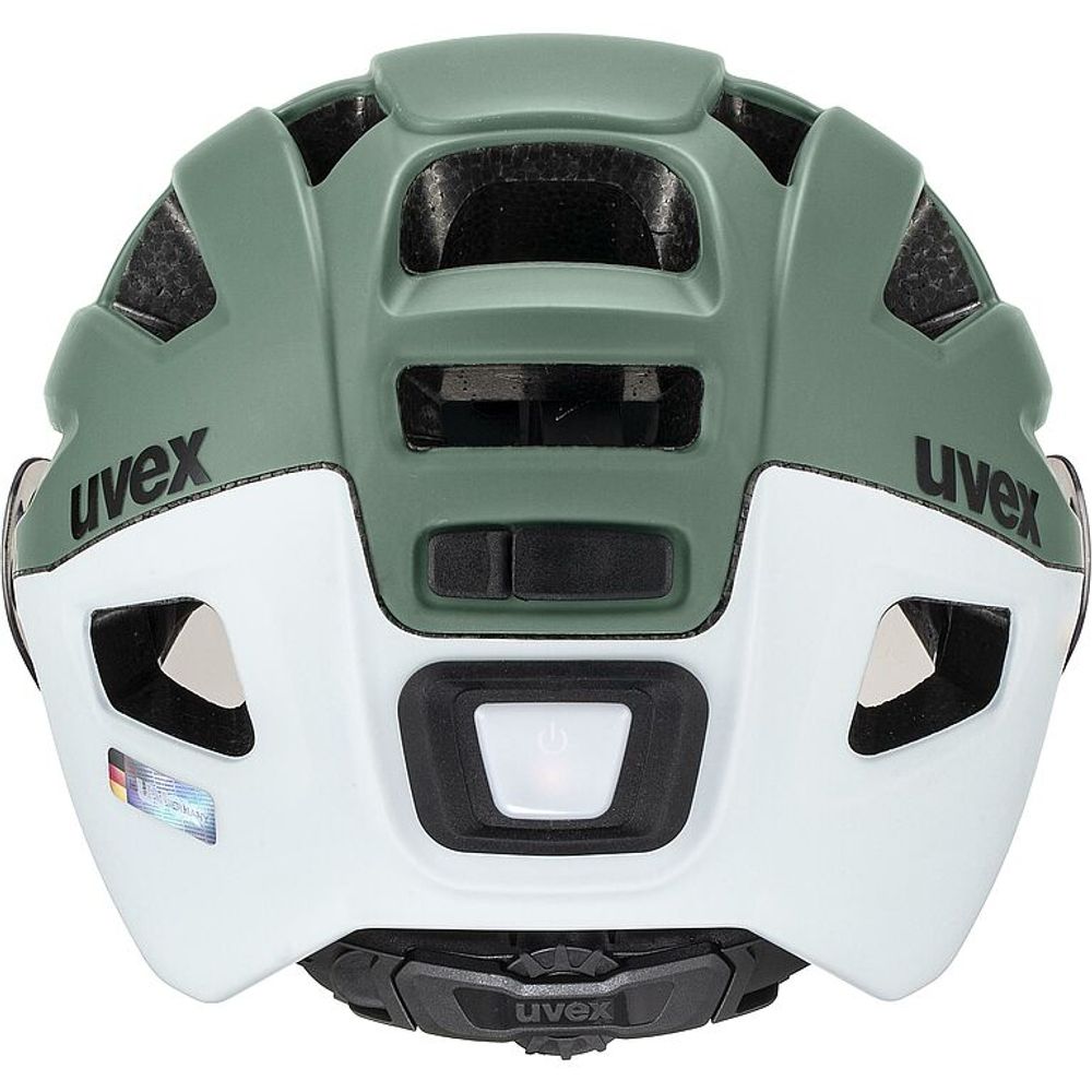 uvex finale visor V Helm, moss green-cloud matt, Rückansicht