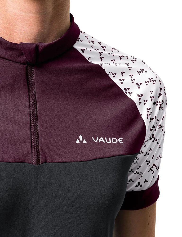 VAUDE Women´s Ledro Print Shirt 2023, cassis, Detail vorne