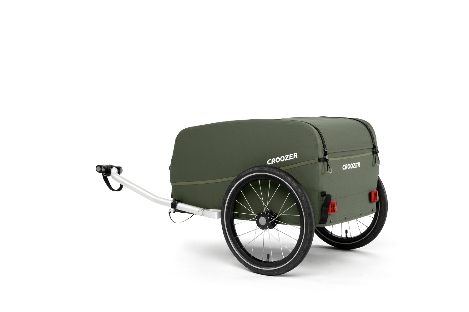 Croozer Cargo Kalle Transportanhänger, Moos green, Seitenansicht
