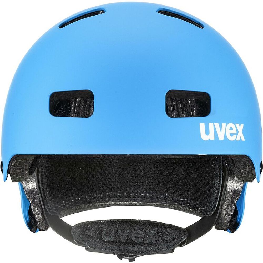 uvex kid 3 cc Kinderhelm, blue-white matt, Frontansicht