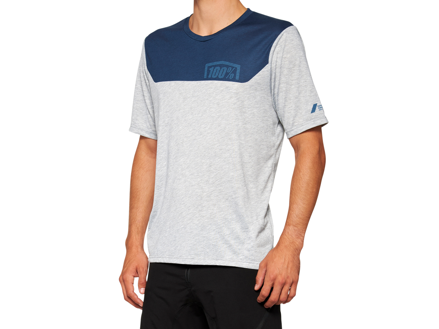 100% Airmatic Short Sleeve Jersey - grey/midnight