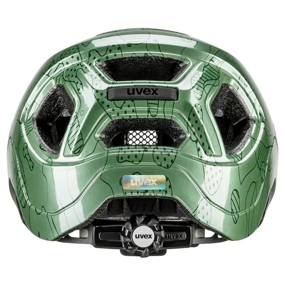 Uvex react jr. Kinderhelm - moss green altimeter - Rückansicht