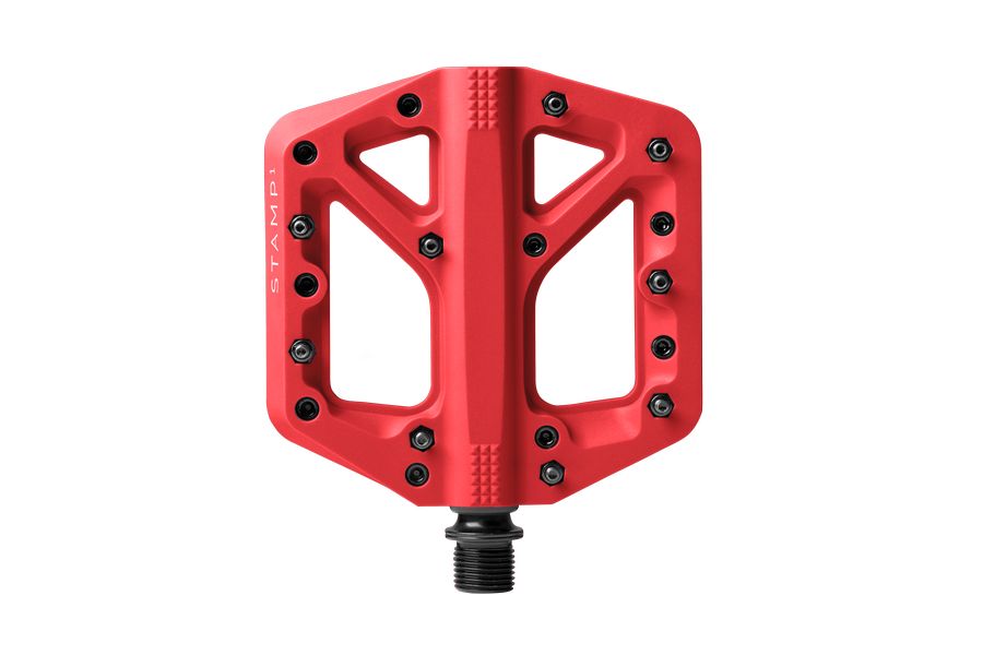 Crankbrothers Stamp 1 Gen 2 - Small, Plattform-Pedal - rot