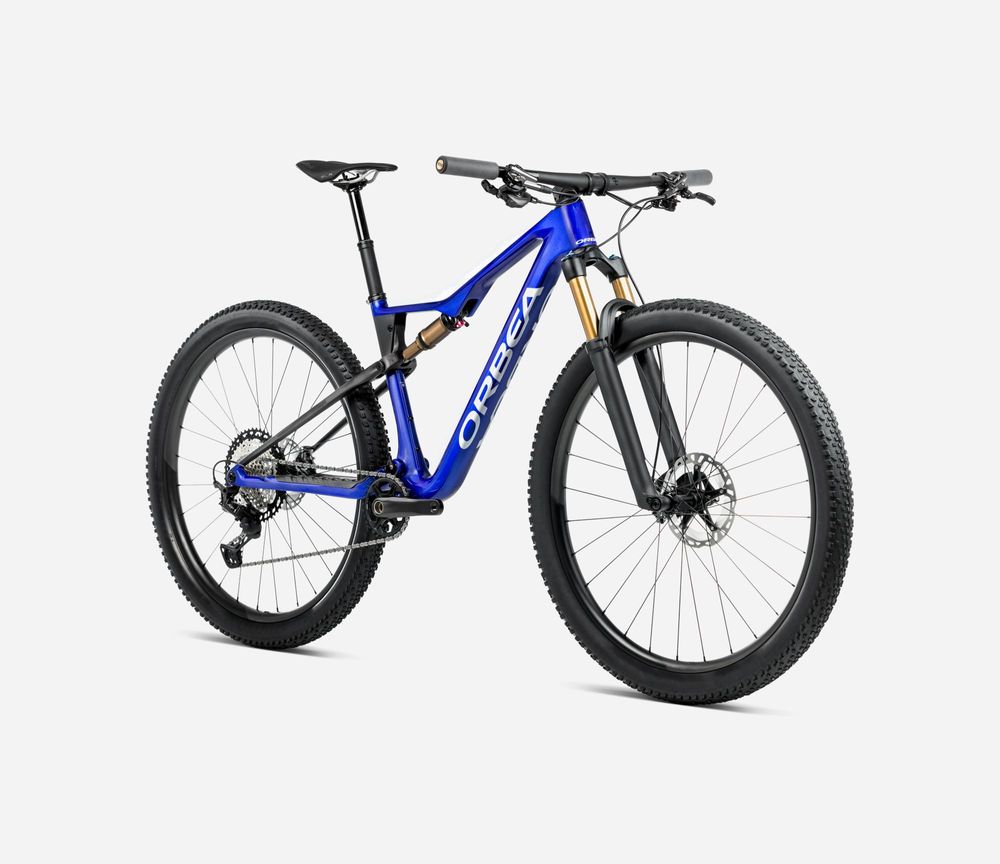 Orbea Oiz M-Pro 2025 - Cobalt Blue (Gloss) - Carbon Raw (Matt)