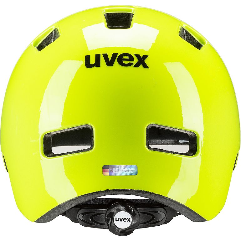 uvex hlmt 4 Kinderhelm, neon yellow, Rückansicht