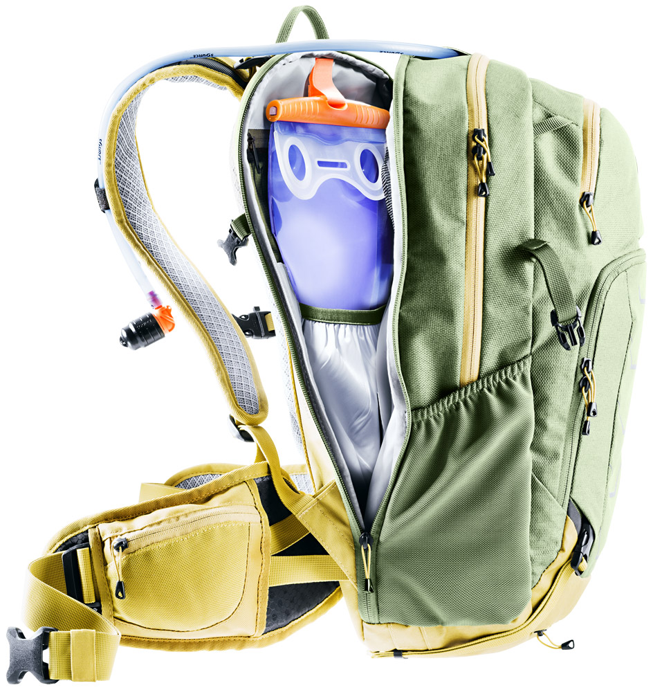 deuter Attack 20 Protektor-Rucksack in khaki-turmeric grün gelb