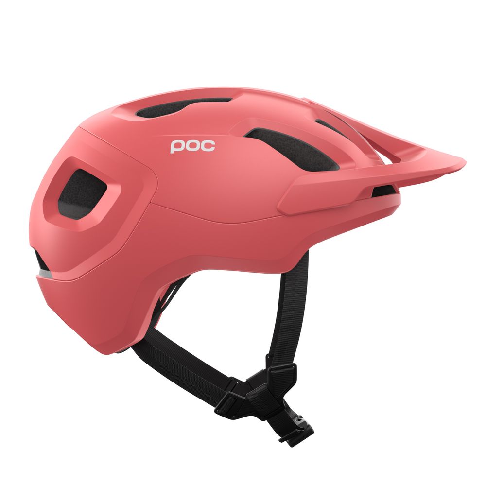 POC Axion Fahrradhelm / ammolite coral matt / Seitenansicht Rechts