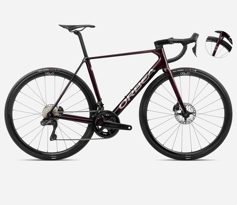 Orbea Orca M20iTeam 2024, Wine Red - Titanium (Gloss), Seitenansicht rechts