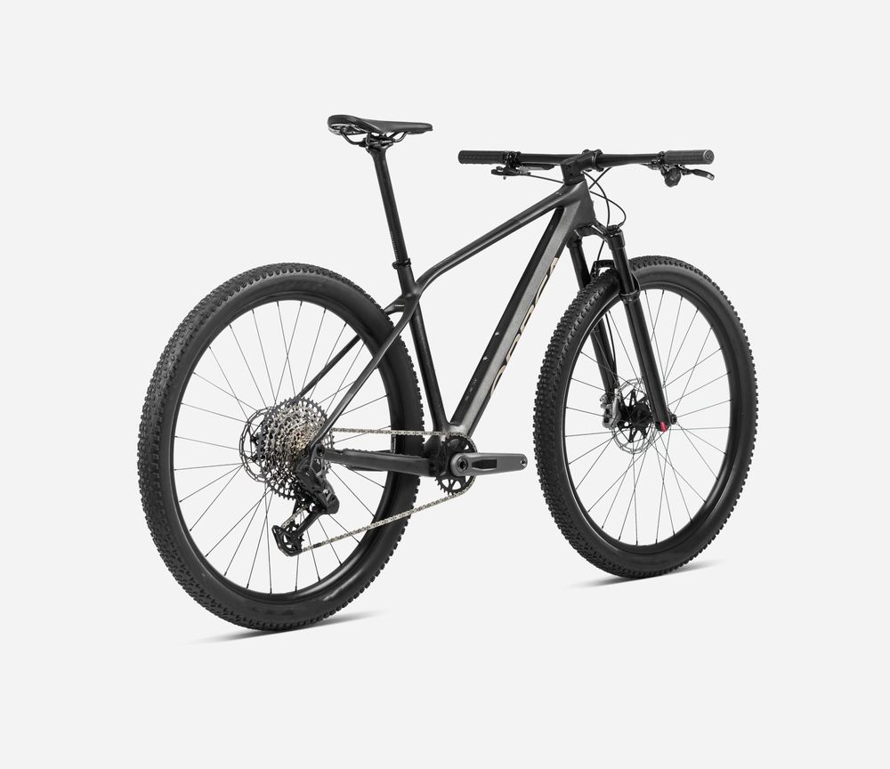 Orbea Alma M30 2024, Powder Black - Black (Matt), Seitenansicht hinten