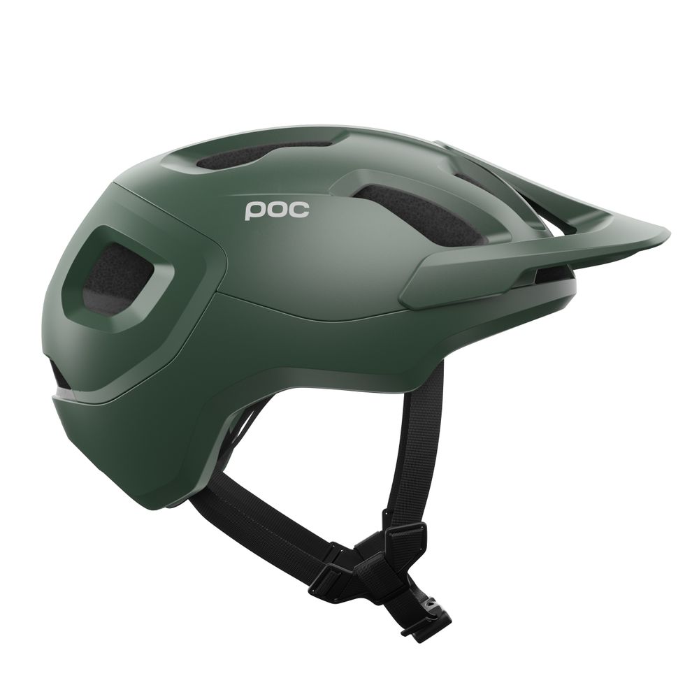 POC Axion Fahrradhelm / epidote green matt / Seitenansicht Rechts