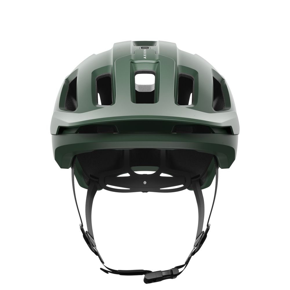 POC Axion Fahrradhelm / epidote green matt / Frontansicht