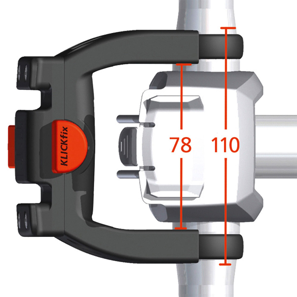 Rixen &amp; Kaul, Klickfix Lenkeradapter für E-Bikes - schwarz/rot