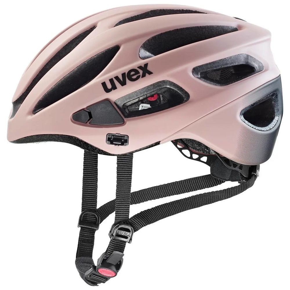 uvex true cc Fahrradhelm, dust rose-black mat, Seitenansicht