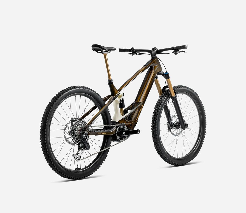 Orbea Wild M-LTD 2025, Caramel Carbon View (Gloss) - Cream White (Matt), Rückansicht