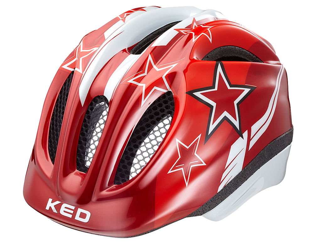 Ked Meggy 2018 red stars Kinderhelm