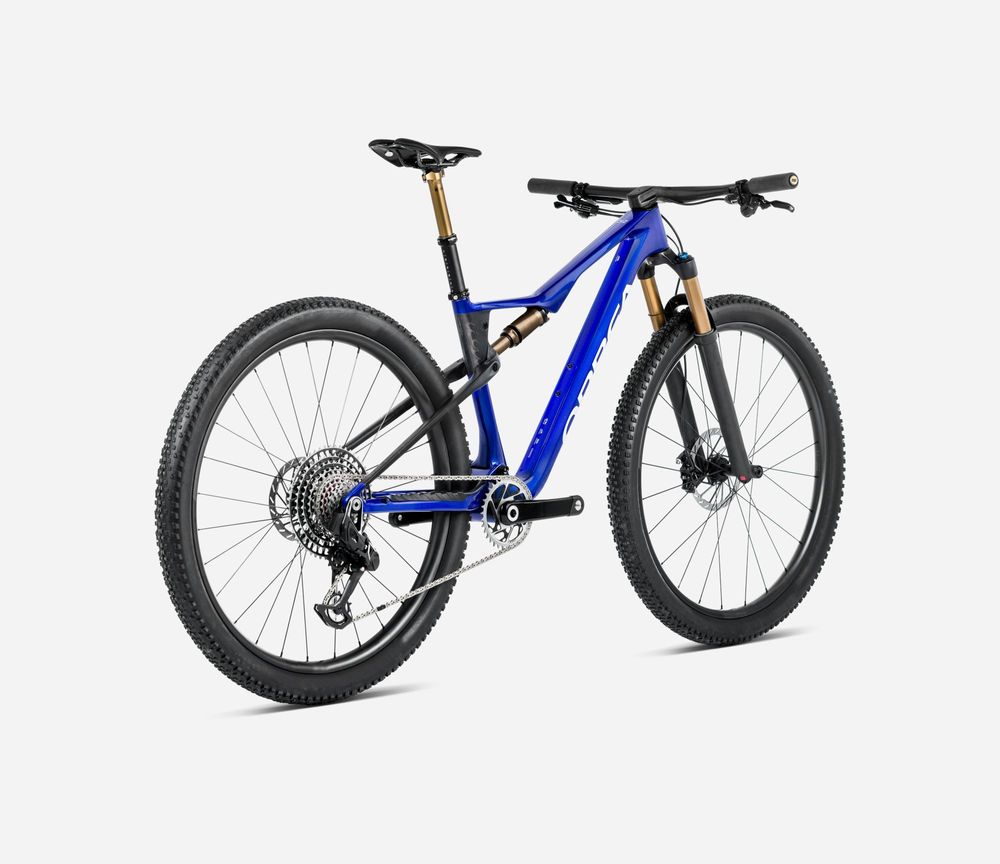 Orbea Oiz M-LTD 2025, Cobalt Blue (Gloss) - Carbon Raw (Matt), Seitenansicht hinten