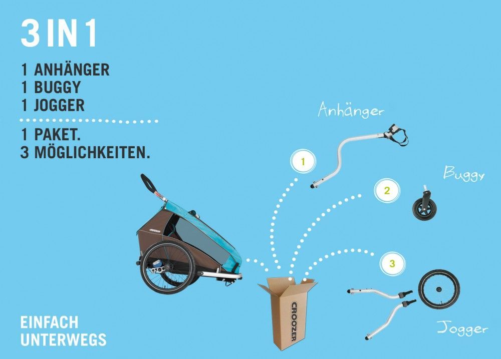 Croozer Kid Plus for 1 Kinderanhänger 2017 blau