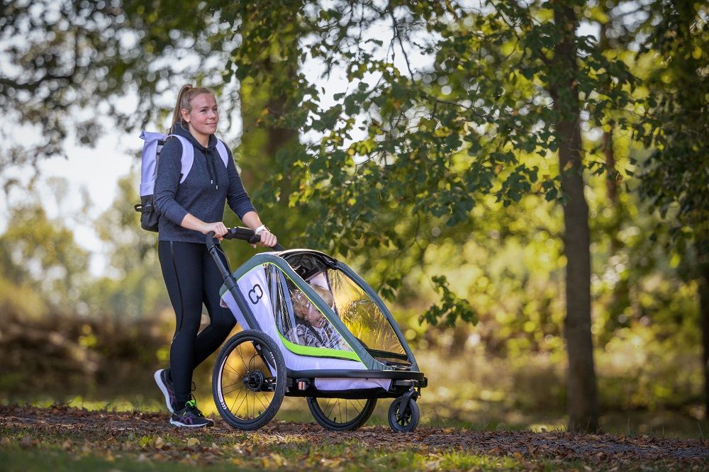 Hamax, Breeze Fahrradanhänger für Kinder 2023 - white/green