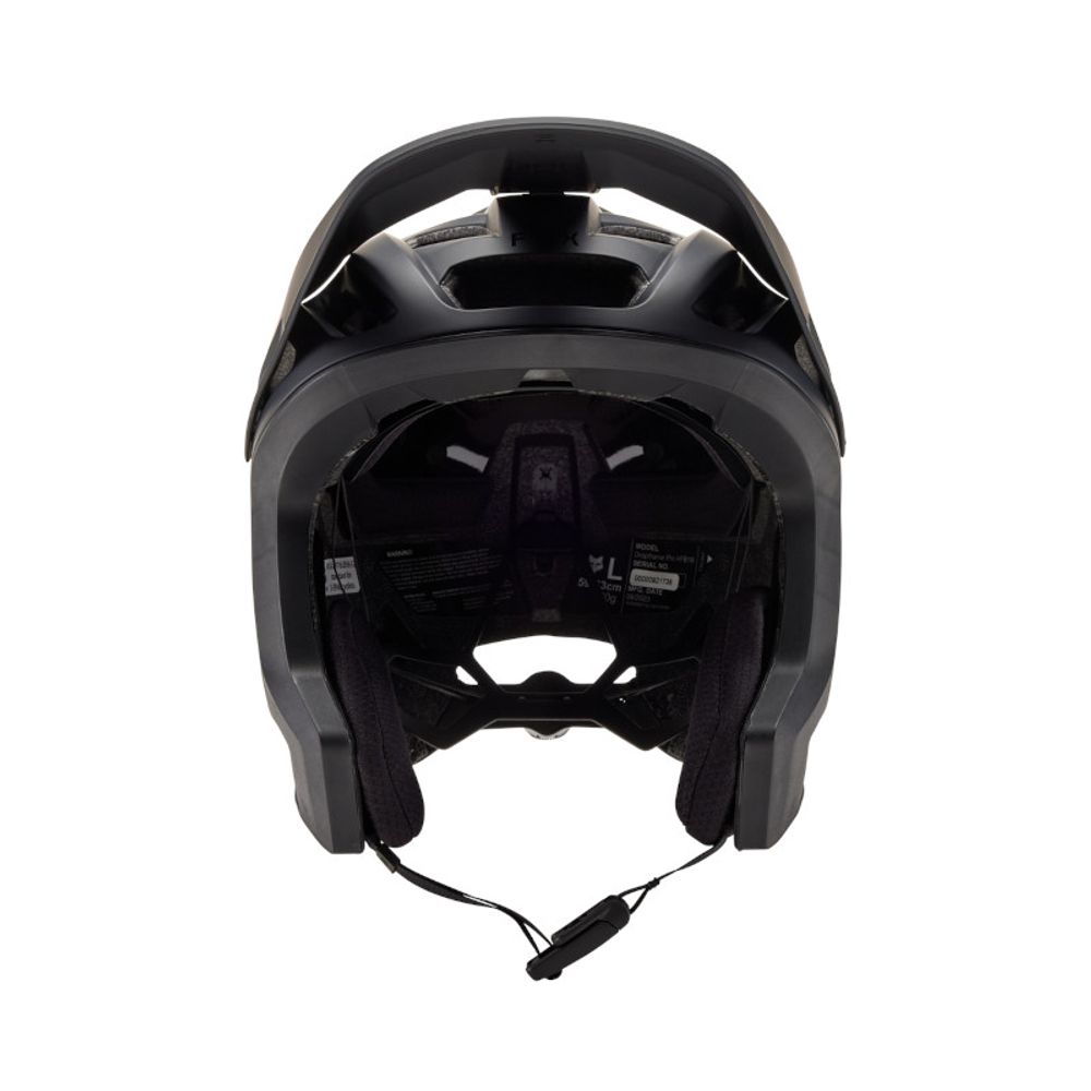 FOX Dropframe Pro Runn, CE Helm, black camo, Frontansicht