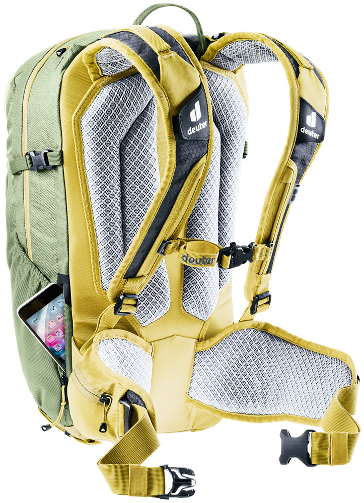 deuter Attack 20 Protektor-Rucksack in khaki-turmeric grün gelb