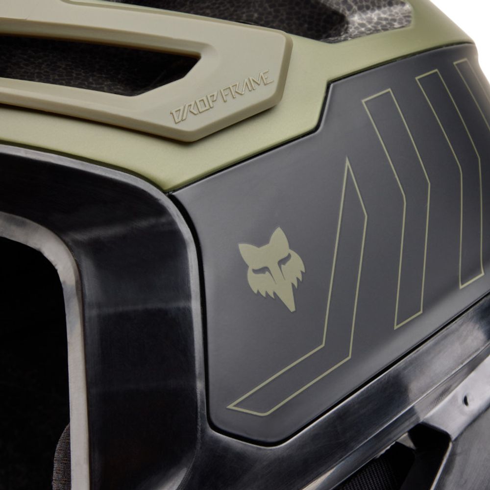 FOX Dropframe Pro Runn, CE Helm, olive green, Detail