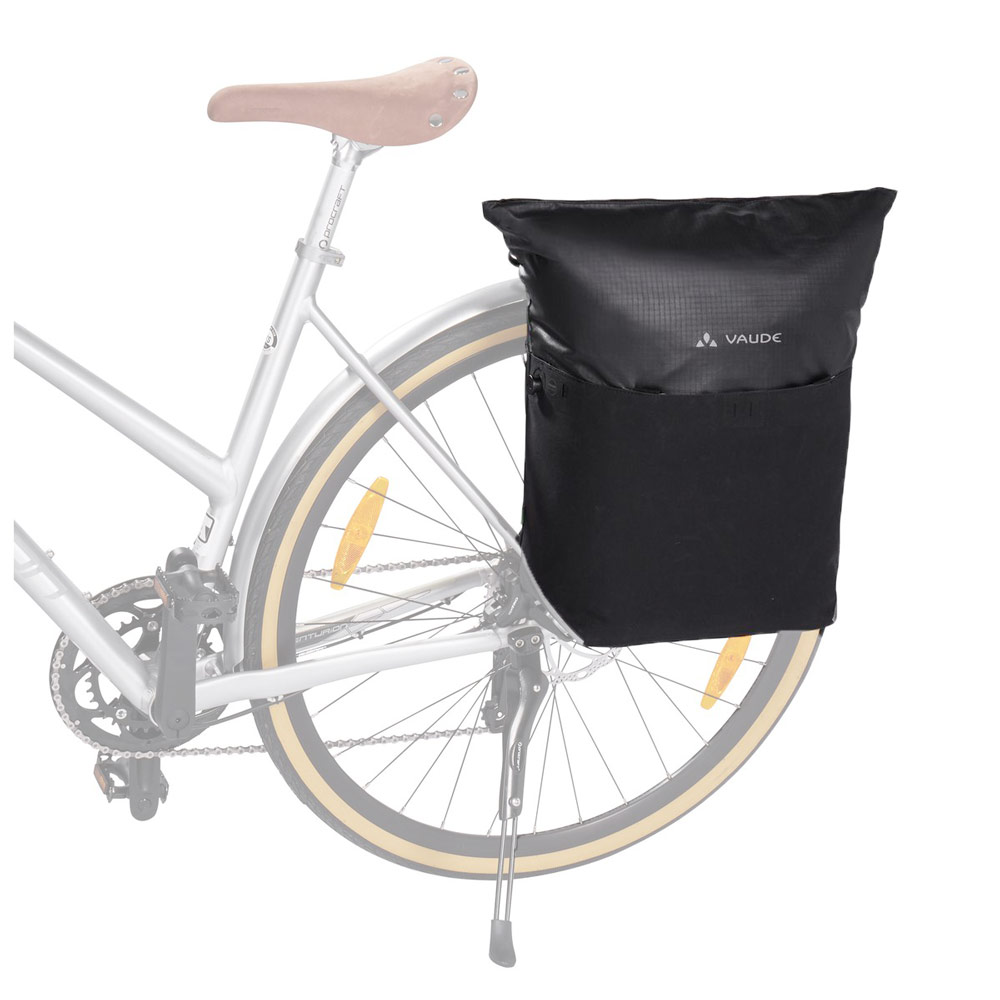 VAUDE CityShop Bike - Shopper Fahrradtasche - black, am Fahrrad