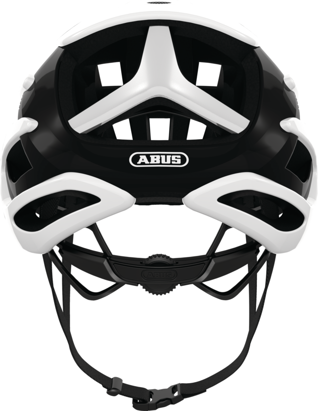 Abus AIRBREAKER Fahrradhelm, polar white, Rückansicht